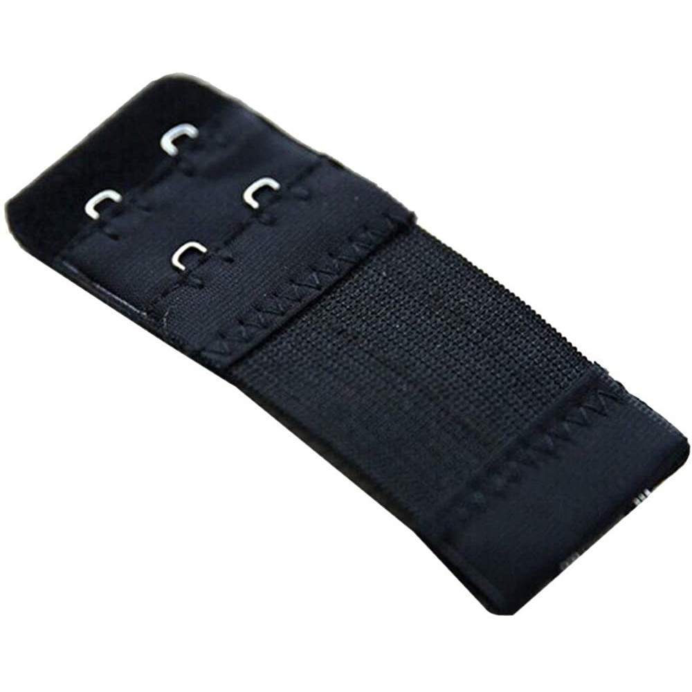 Accessories 1Pc 2 Rows Hooks Bra Extenders Nylon Clasp Strap Women Extender - Black - CM19DUH6KCG