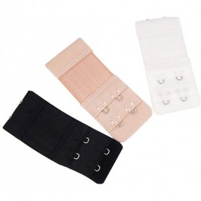 Accessories 1Pc 2 Rows Hooks Bra Extenders Nylon Clasp Strap Women Extender - Black - CM19DUH6KCG