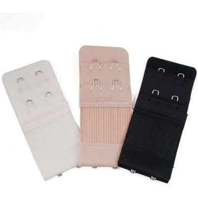 Accessories 1Pc 2 Rows Hooks Bra Extenders Nylon Clasp Strap Women Extender - Black - CM19DUH6KCG