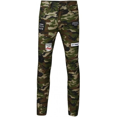 Boxer Briefs 2019 Men's Casual Solid Loose Patchwork Color Sweatpant Trousers Jogger Pant - Army Green - CY18A3N3QR5