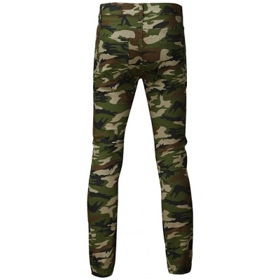 Boxer Briefs 2019 Men's Casual Solid Loose Patchwork Color Sweatpant Trousers Jogger Pant - Army Green - CY18A3N3QR5