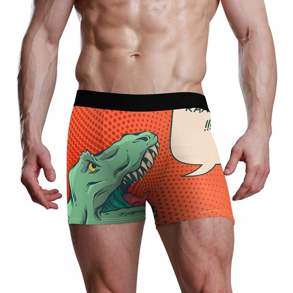 Boxer Briefs Men's Underwear Breathable Comfortable Boxer Briefs Soft Comics Dinosaur Sexy Boxers Brief for Men Boys - Comics...