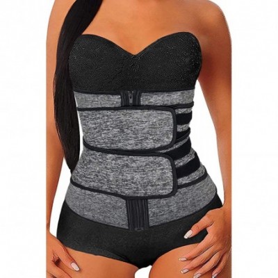 Shapewear Women's Waist Trainer Weight Loss Corset Trimmer Belt Waist Cincher Body Shaper Slimming Sports Girdle - 53gray - C...