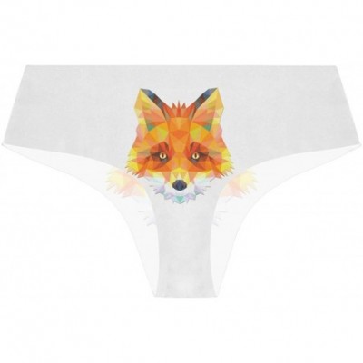 Panties Women Funny Briefs Galaxy Fox Soft Invisible Seamless Underwear Panties - Fractals Fox of the Woodland - CM18A3W4L57