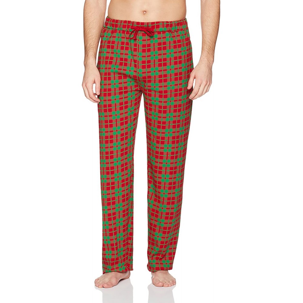 Sleep Bottoms Men's Pajama Pant - Red/Green Plaid - CT18768DO4W