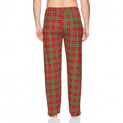 Sleep Bottoms Men's Pajama Pant - Red/Green Plaid - CT18768DO4W