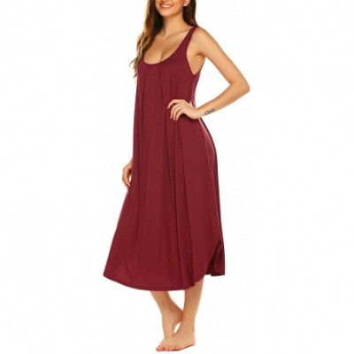 Nightgowns & Sleepshirts Tank Nightgown for Women Tank Dress Sleepwear Soft Nightgown Loose Tank Sleepdress Sleeveless Sleeps...