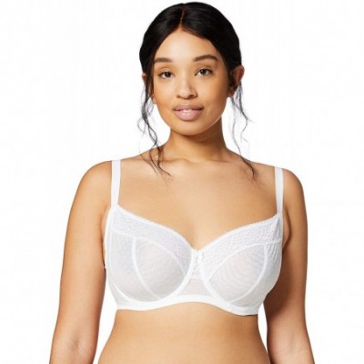 Bras Women's DD+ Wired Unpadded Mesh Bra - Bright White - CD18ZDSYZTD