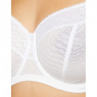 Bras Women's DD+ Wired Unpadded Mesh Bra - Bright White - CD18ZDSYZTD