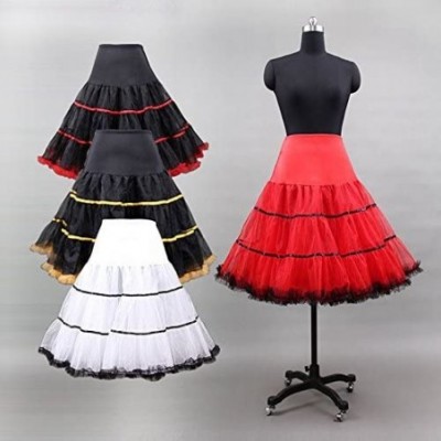 Slips Womens A-line Petticoat Skirts Layered Tulle Crinoline Dance Half Skirts PEW4 - Color2 - C5190AR4XYR