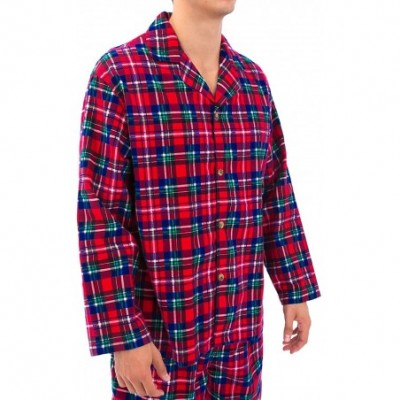 Sets Family Christmas Pajama Sets- Matching Pajamas for Men- Women- and Children - Blue Red and Green Plaid - Mens - C918TRI3EQ8