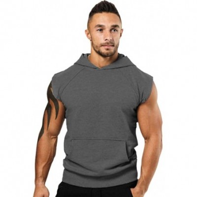 Thermal Underwear Men's Fashion Vest- Summer Sleeveless Jacket Hoodie Lightweight Blouse Contrast Sport Outdoor Gym Sweater -...