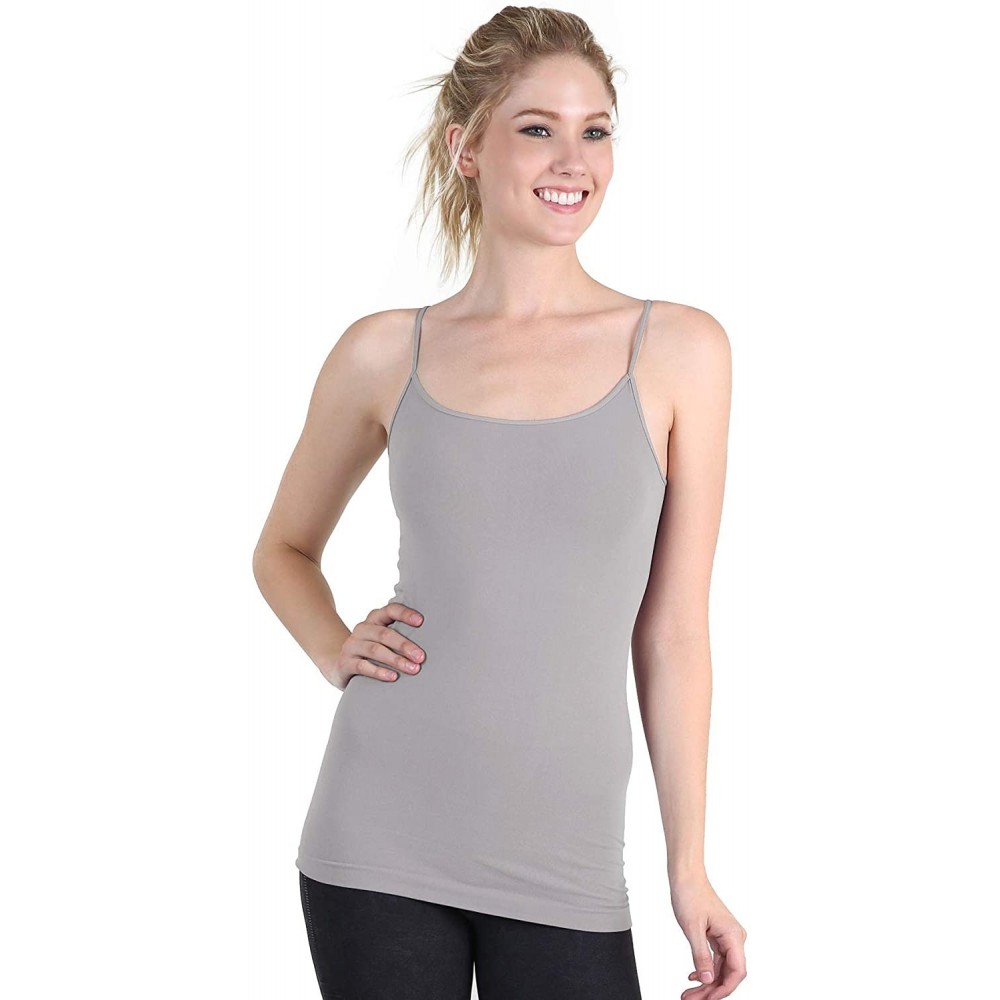 Camisoles & Tanks Women Seamless Basic Camisole- One Size - Metal Grey - CD11VVO7BR1