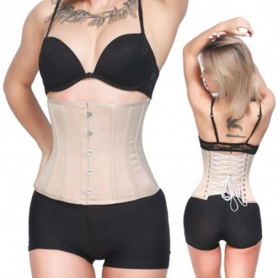 Bustiers & Corsets Women's Petite 12 Steel Boned Heavy Duty Waist Trainer Underbust Corset Short Torso Mesh Body Shaper (Fabr...