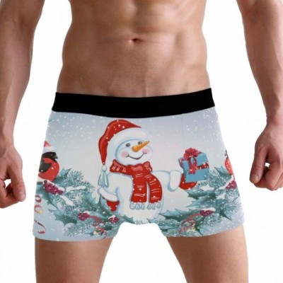 Boxer Briefs Stretch Underwear Funny Christmas Gnomes Polyester Men Boxer Briefs Breathable - Snowman Winter - CO1925WU8TZ