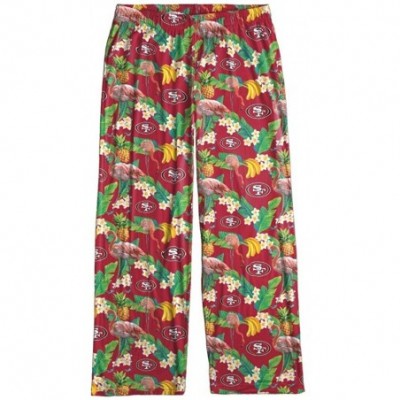 Bottoms San Francisco SF 49ers Women's Scatter Pattern Floral Pajama Lounge Multi Color Pants - Multi - CE18WRWRGRR