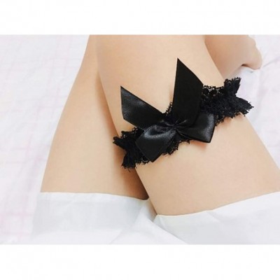 Garters & Garter Belts 2019 Sexy Lace Wedding Garters for Bride with Bow Party Prom Leg Garter - 1-black - CR18G3S3MK3