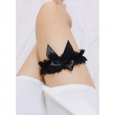 Garters & Garter Belts 2019 Sexy Lace Wedding Garters for Bride with Bow Party Prom Leg Garter - 1-black - CR18G3S3MK3