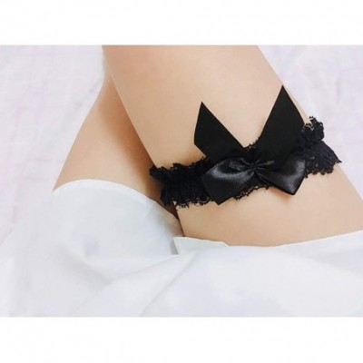 Garters & Garter Belts 2019 Sexy Lace Wedding Garters for Bride with Bow Party Prom Leg Garter - 1-black - CR18G3S3MK3