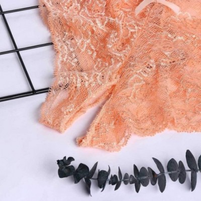 Panties Plus Size Open Peek-a-Boo Comfort Sheer Lace Hipster Boyshorts Lingerie Panties 1PC/2PC/6PC - Orange * 1 - CE18WHNHWON