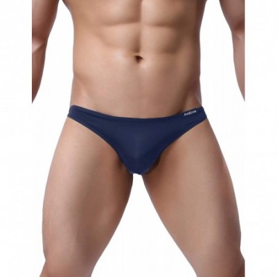 Briefs Underwear Men's 4 Pack Classic Low Rise Stretchy Hip Briefs Bikini - Black/White/Navy Blue/Light Green - CG1966N9UOO