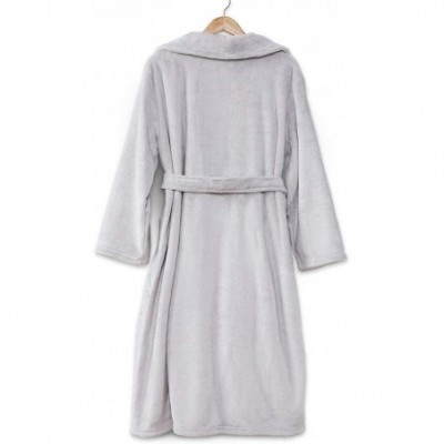 Robes VelvetLoft Plush Luxury Super Cozy Soft Spa Long Robe- Hippo- Small/Medium - Hippo - C4193URU5O5