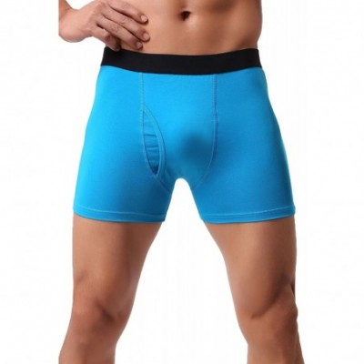 Boxer Briefs Men Underwear Cotton Stretch Boxer Brief Double Crotch 3-Pack 4 XL - C512948RCQZ