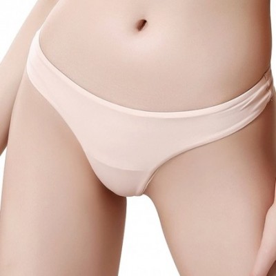 Panties Women's Thong Panties Underwear Spandex Seamless 3 Pack - Skin - CC17XQ9TSG3