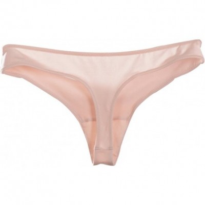 Panties Women's Thong Panties Underwear Spandex Seamless 3 Pack - Skin - CC17XQ9TSG3