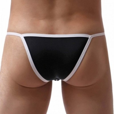 G-Strings & Thongs Mens Low Rise Bulge PouchG-String Thongs Micro Panties Bikini Briefs Underwear Swimwear - Black - CE198H752UO