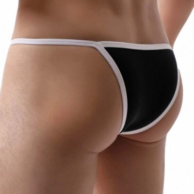 G-Strings & Thongs Mens Low Rise Bulge PouchG-String Thongs Micro Panties Bikini Briefs Underwear Swimwear - Black - CE198H752UO