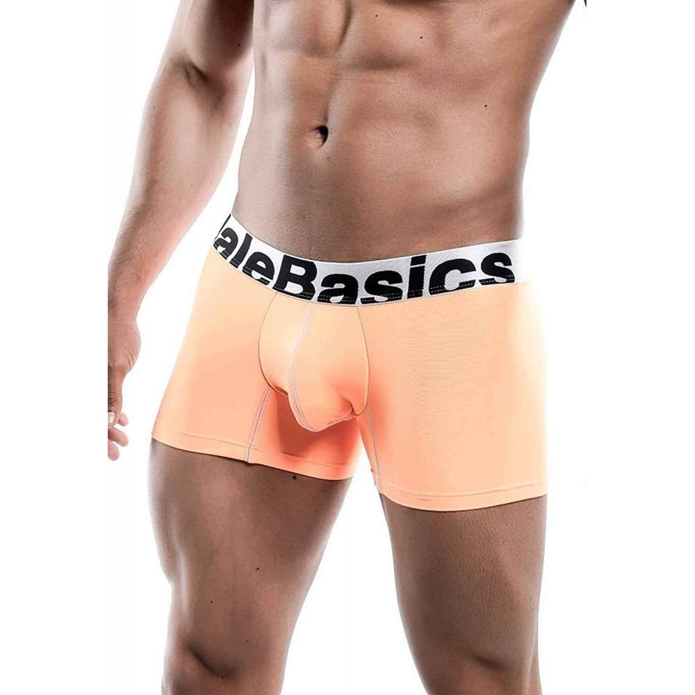 Bikinis Men's Microfiber Short Boxer - Orange - C1189SXRGSH