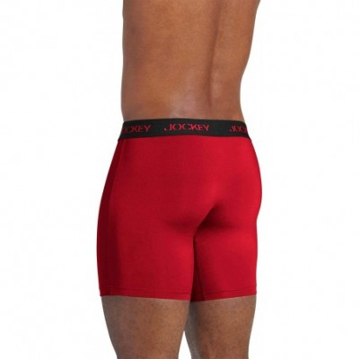 Boxer Briefs Men's Underwear Sport Microfiber Boxer Brief - Best Red - CQ12IX8JIYL