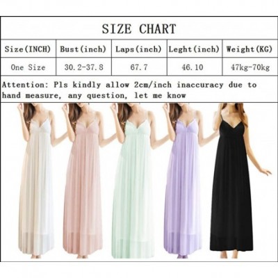 Nightgowns & Sleepshirts Women's Lace Chemise Nightgown Full Slip Lounge Dress with Support Bra - Light Green - C718DHIGTX2