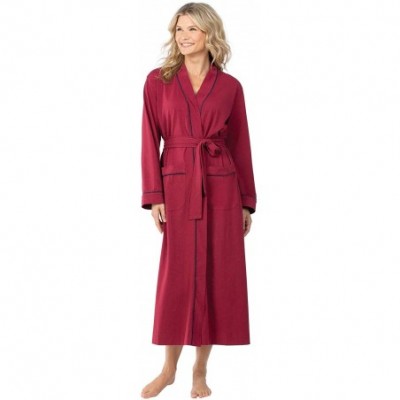 Robes Long Women's Cotton Robes - Soft Robe Womens - Cabernet - CA18Q7T4IQ4