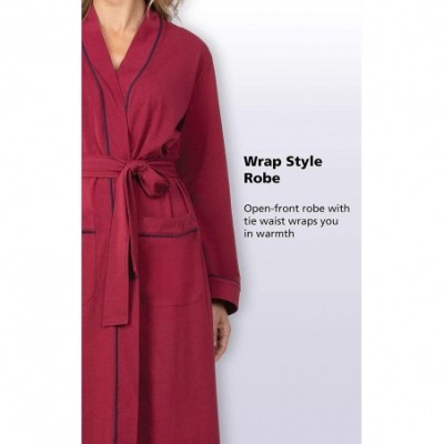 Robes Long Women's Cotton Robes - Soft Robe Womens - Cabernet - CA18Q7T4IQ4