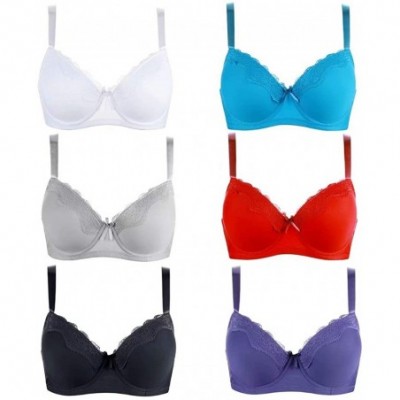 Bras Plus Size Underwire Bra for Women's Push up Bra Set of 6 Pack of Sexy Full Cup Bra - 97026 - CV1938008CQ