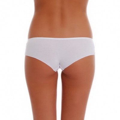 Panties 2-Pack Cotton Boyshorts Panties with Low Waist - Made in EU 1065 - White - CO1873WMO5U