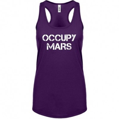 Camisoles & Tanks Occupy Mars Womens Racerback Tank Top - Purple - C518I6R605S