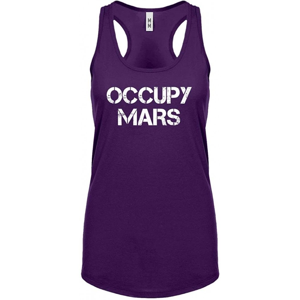 Camisoles & Tanks Occupy Mars Womens Racerback Tank Top - Purple - C518I6R605S