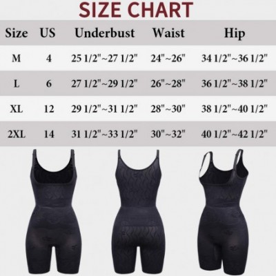 Shapewear Seamless Open Bust Full Body Shaper Firm Tummy Control Mid Thigh Shapewear Bodysuit - 3-black(back Opening) - CJ18W...