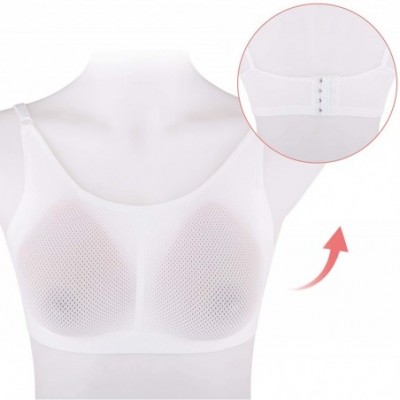 Accessories Silicone Breast Forms Pocket Bra for Mastectomy Prosthesis Crossdresser - White - C818L0L5YTO