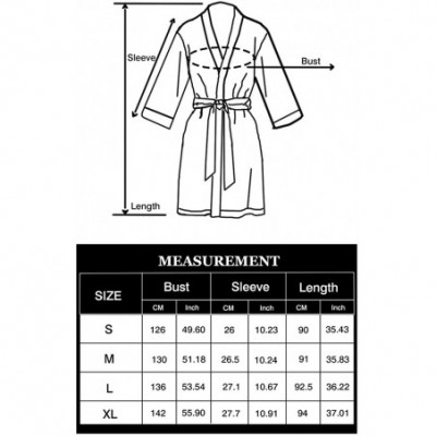 Robes Women Pure Color Short Satin Kimono Robe Silky Robe Satin Sleepwear - Black - CN18A0HZCT3