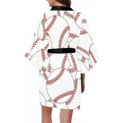 Robes Custom Black and White Bamboo Women Kimono Robes Beach Cover Up for Parties Wedding (XS-2XL) - Multi 4 - CZ194X35Z45