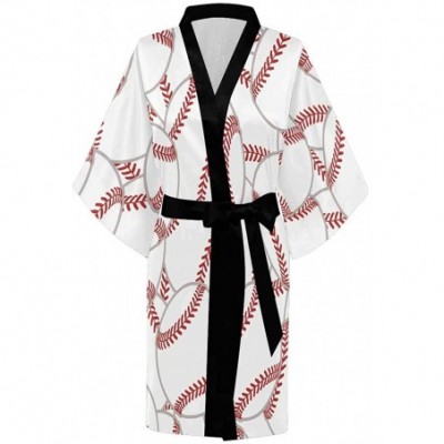 Robes Custom Black and White Bamboo Women Kimono Robes Beach Cover Up for Parties Wedding (XS-2XL) - Multi 4 - CZ194X35Z45