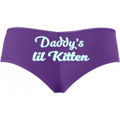 Panties Daddys Little Kitten DDLG CGLG BDSM Sexy Purple Boyshort Panties - Baby Blue - CO18SSS5KSW