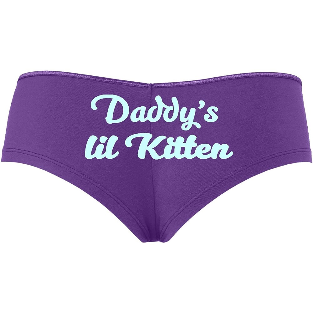 Panties Daddys Little Kitten DDLG CGLG BDSM Sexy Purple Boyshort Panties - Baby Blue - CO18SSS5KSW