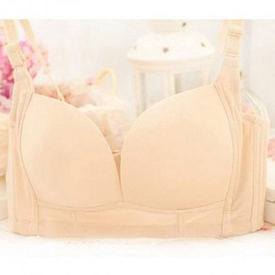 Bras Women Seamless Padded Bra Shapewear Push Up 32-36 - Skin - CW126TQDGY7