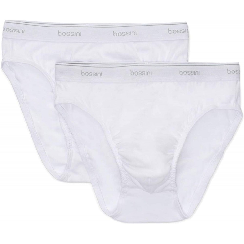 Briefs Men's 2-Pack Briefs- Cotton Classic Essentials Breathable ComfortSoft Underwear Mulitipack - White - CZ18Q0II424