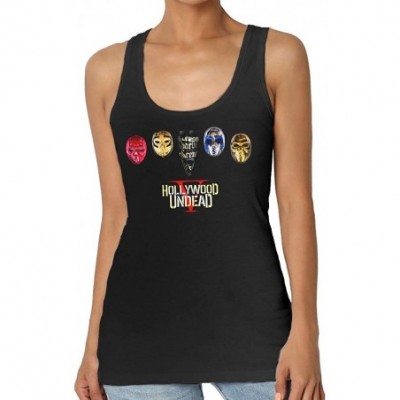 Camisoles & Tanks Hollywood Undead Woman Senior Round Neck Polyester Pattern Vest - C919609YCKC